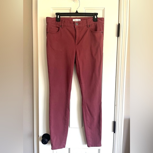 LOFT Size 10 Womens 4 pocket Leggings + button & zipper - Picture 1 of 10
